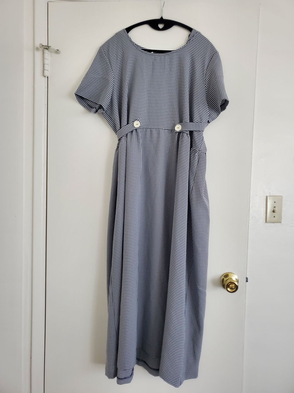 Black and White Checked Women’s Maxi Dress